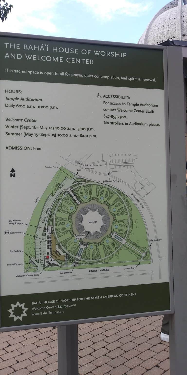 Bahai Temple Map