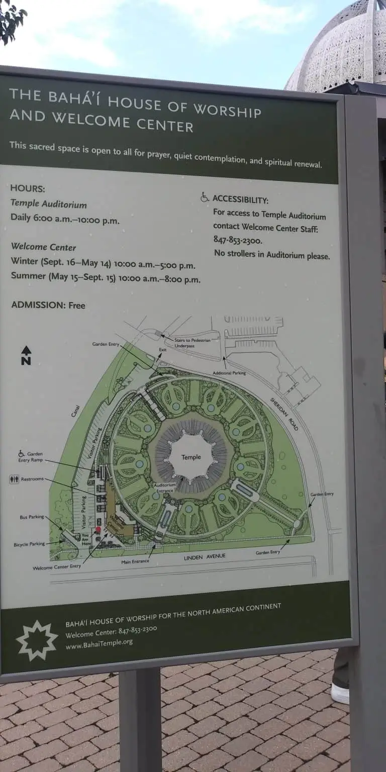 Bahai Temple Map